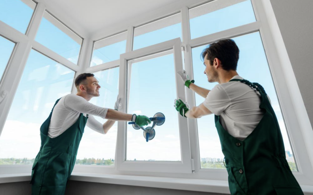 two guys replacing windows thinking which one is better: single pane or double pane windows